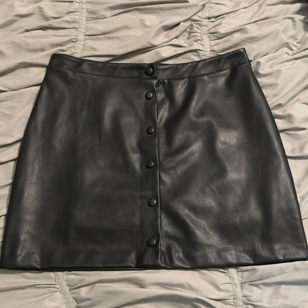 Loft Leather Mini Skirt